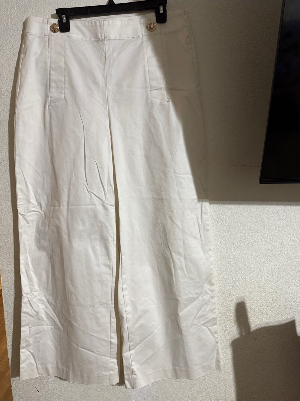 White Wide-Leg Pants